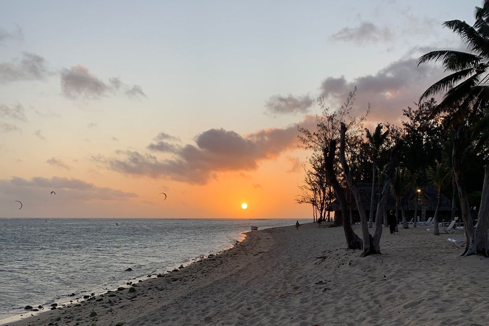 KItesurf tramonto Mauritius