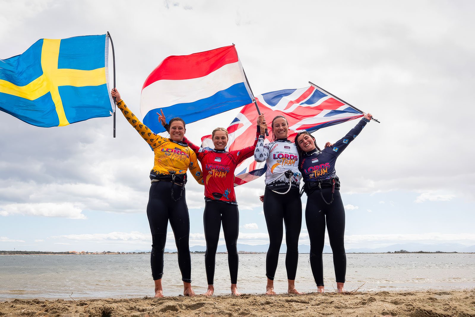 Lords of Tram Podio Femminile al GKA Big Air Kite World Cup France 2024