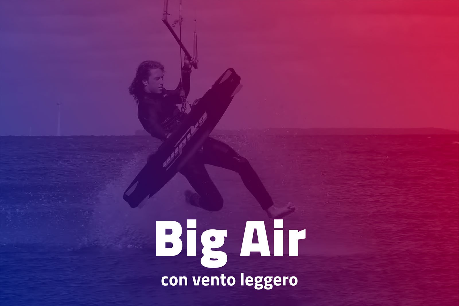 Kitesurf Big Air con vento leggero